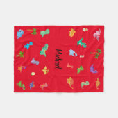 Dinosaurier-gepriesene Blankette für Babys, Kinder Fleecedecke (Vorderseite (Horizontal))