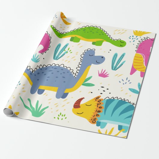 Dinosaurier-Geschenk Geschenkpapier (Ungerollt)