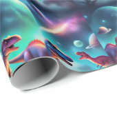 Dinosaurier Geschenkpapier (Rolleneckpunkt)