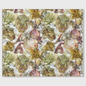 Dinosaurier Geschenkpapier (Flach)