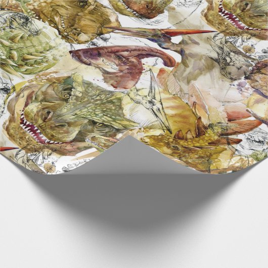 Dinosaurier Geschenkpapier (Ecke)