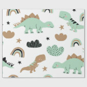 Dinosaurier Geschenkpapier (Flach)