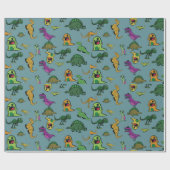 Dinosaurier Geschenkpapier (Flach)