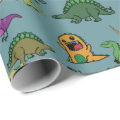 Dinosaurier Geschenkpapier (Rolleneckpunkt)