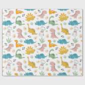 Dinosaurier Geschenkpapier (Flach)