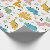 Dinosaurier Geschenkpapier (Ecke)