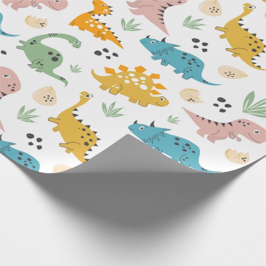 Dinosaurier Geschenkpapier (Ecke)