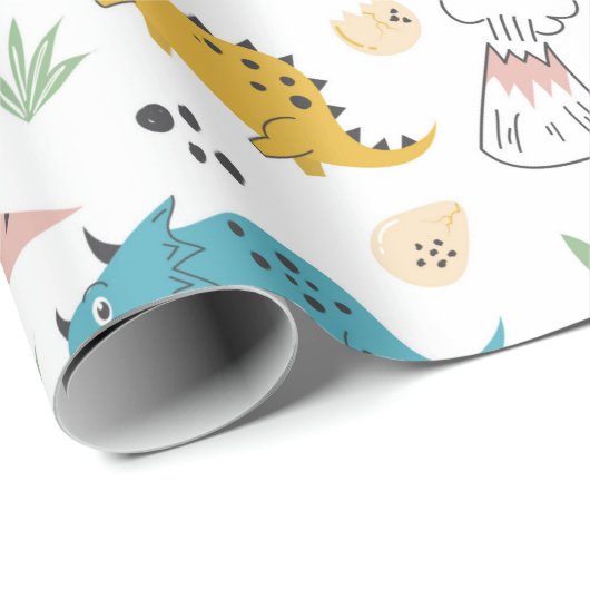 Dinosaurier Geschenkpapier (Rolleneckpunkt)