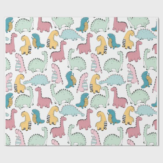 Dinosaurier geschenkpapier (Flach)