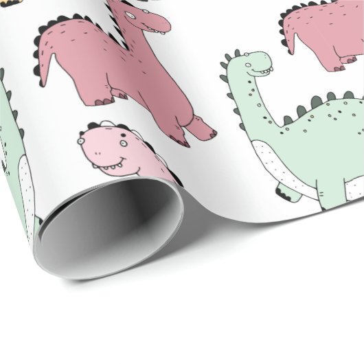 Dinosaurier geschenkpapier (Rolleneckpunkt)