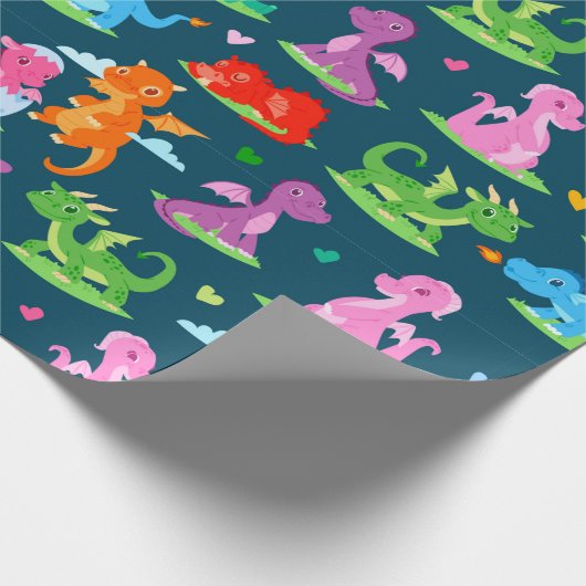 Dinosaurier Geschenkpapier (Ecke)