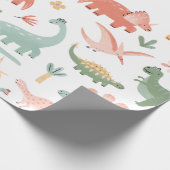 Dinosaurier Geschenkpapier (Ecke)