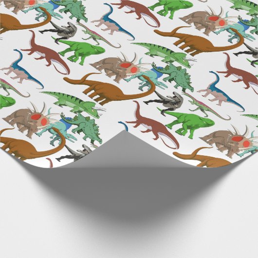 Dinosaurier Geschenkpapier (Ecke)