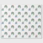 Dinosaurier Geschenkpapier (Flach)