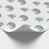 Dinosaurier Geschenkpapier (Ecke)