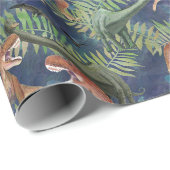 Dinosaurier Geschenkpapier (Rolleneckpunkt)