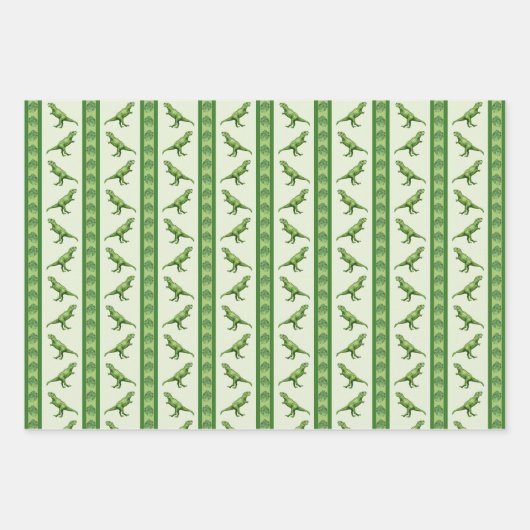 Dinosaurier Geschenkpapier Set (Vorderseite)