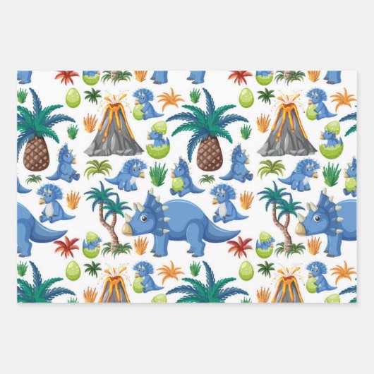 Dinosaurier 🦕 geschenkpapier set (Vorderseite 3)