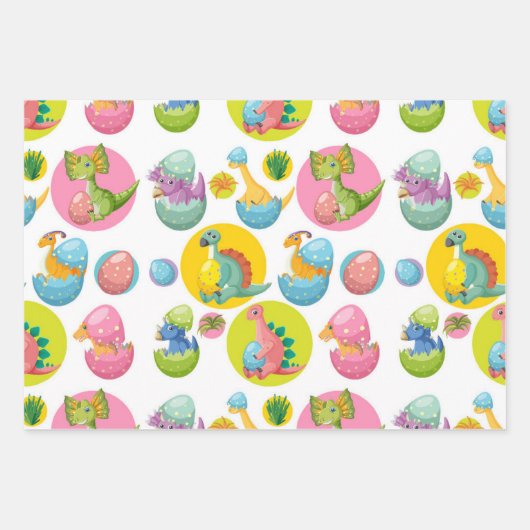 Dinosaurier 🦕 geschenkpapier set (Vorderseite 2)