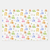Dinosaurier-Geschenkpapier, Wasserfarben-Dino-Gesc Geschenkpapier Set (Vorderseite)