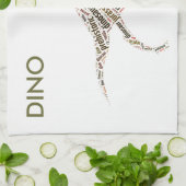 Dinosaurier Geschirrtuch (Gefaltet)
