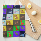 Dinosaurier Geschirrtuch (Viertel Falte)