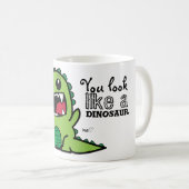 Dinosaurier-Gesicht Kaffeetasse (VorderseiteRechts)