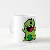 Dinosaurier-Gesicht Kaffeetasse (Vorderseite Links)