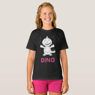 Dinosaurier - Gezeichnetes Tier - Schwarz, Weiß un T-Shirt
