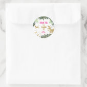 Dinosaurier Girl Danke, dass du dich durchstürmt h Runder Aufkleber (Tasche)