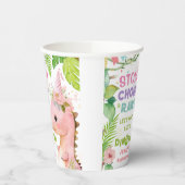 Dinosaurier Girls Pink Birthday Party Paper Cup Pappbecher (Links)