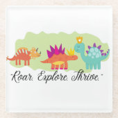 Dinosaurier Glasuntersetzer (Vorderseite)