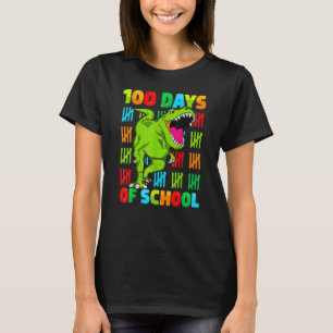 Dinosaurier glücklich 100. Tag der Schule Dino Kin T-Shirt