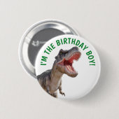Dinosaurier glücklicher T Rex JUNGE Button (Vorne & Hinten)
