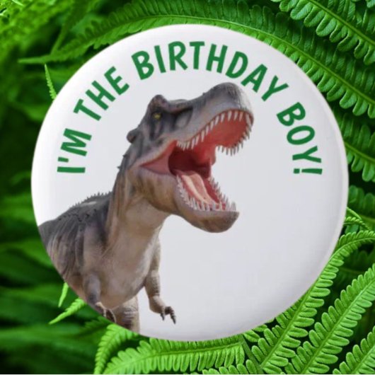 Dinosaurier glücklicher T Rex JUNGE Button