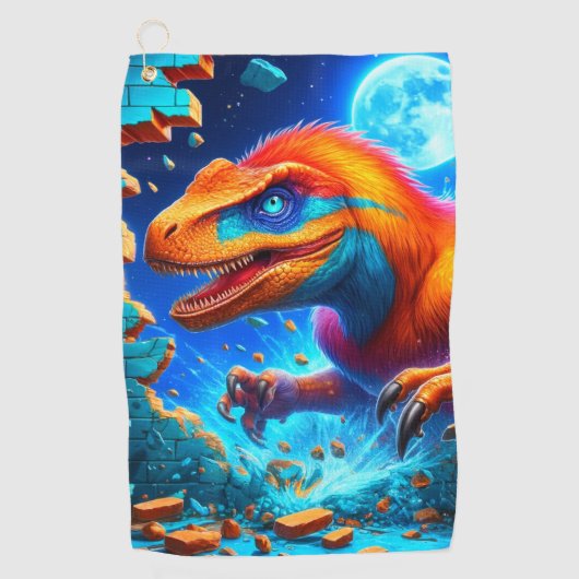 Dinosaurier Golf Towel Golfhandtuch (Vorderseite)