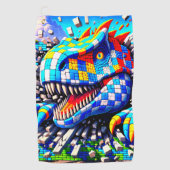 Dinosaurier Golfhandtuch (Vorderseite)