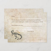 Dinosaurier-Grabungs-danken versteinertes Dankeskarte (Vorne/Hinten)