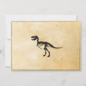Dinosaurier-Grabungs-Geburtstags-Party Einladung (Rückseite)