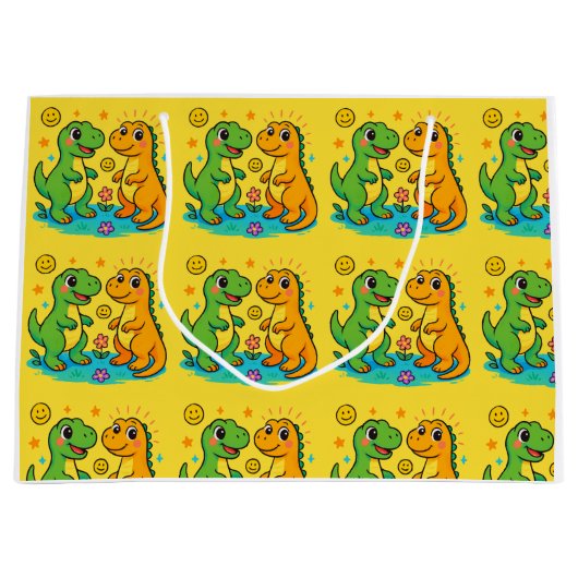 Dinosaurier Große Geschenktüte (Vorderseite)