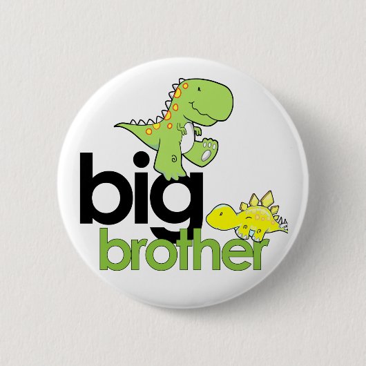 Dinosaurier-großer Bruder Button (Vorderseite)