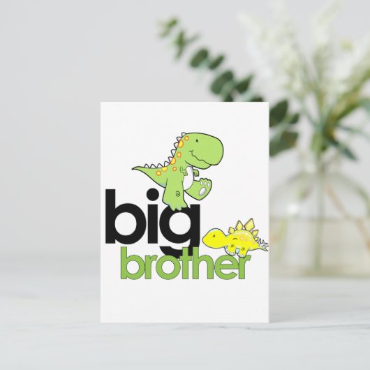 Dinosaurier großer Bruder Postkarte (Stehend Vorderseite)
