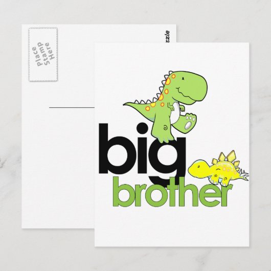 Dinosaurier großer Bruder Postkarte (Vorne/Hinten)