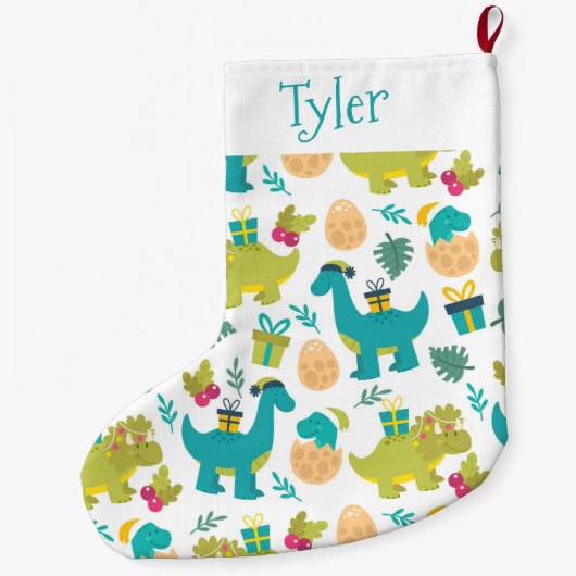 Dinosaurier Großer Weihnachtsstrumpf (Rückseite)