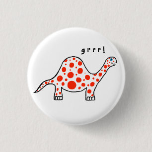 Dinosaurier Grrr! Knopf-Abzeichen Button