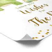 Dinosaurier Grünpflanzen Blumenwünsche für Babysig Poster (Ecke)