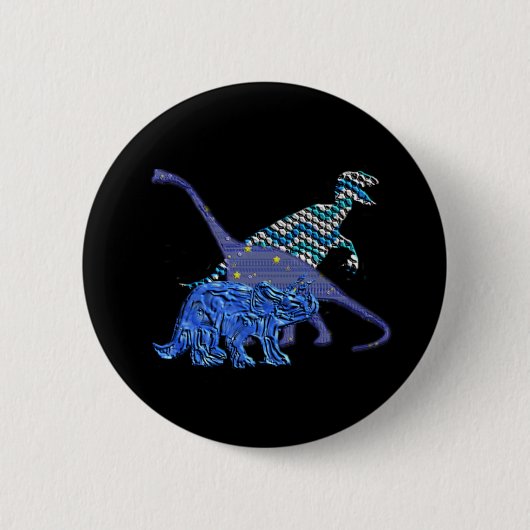 Dinosaurier-Gruppe Button (Vorderseite)