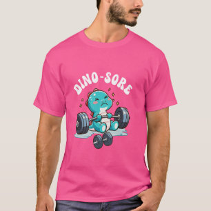 Dinosaurier Gym Fitness Heften Trainingsgewichte N T-Shirt