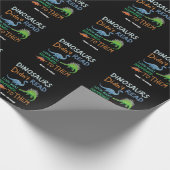 Dinosaurier haben Bücher nicht gelesen und schauen Geschenkpapier (Ecke)