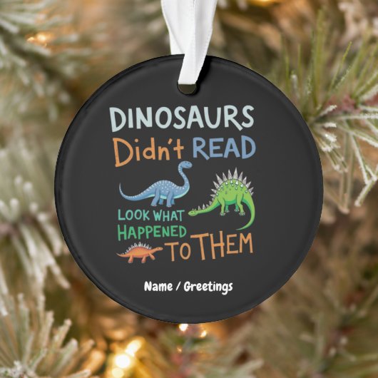 Dinosaurier haben Bücher nicht gelesen und schauen Ornament (Baum)